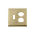 Nostalgic Warehouse 720067 New York Switch Plate with Toggle and Outlet, Unlacquered Brass