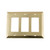 Nostalgic Warehouse 720099 Deco Switch Plate with Triple Rocker, Unlacquered Brass