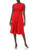 London Times Women's Eyelet Jersey SLVLESS MIDI Dress, Tomato, 8