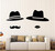 Vinyl Wall Decal Hats Man Woman Chicago Mustache Lips Stickers Large Decor (875ig) Pink
