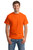 Hanes Adult Tagless Short-Sleeve Bottom Hem Beefy T-Shirt, Orange, X-Large