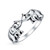 Bling Jewelry Good Luck Trunk Up Zoo Animal Two Elephants Ring For Women For Teen Oxidized .925 Sterling Silver