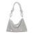 Rhinestone Purses for Women Chic Sparkly Evening Handbag Bling Hobo Bag Shiny Silver Clutch Purse for Party Club Wedding