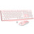 Wireless Keyboard and Mouse Combo, Lovaky 2.4G Full-Sized Ergonomic Keyboard Mouse, 3 DPI Adjustable Cordless USB Keyboard and Mouse, Quiet Click for Computer/Laptop/Windows/Mac (1 Pack, Pink)