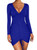 XXTAXN Women's Sexy Formal Bodycon V Neck Long Sleeve Cocktail Party Midi Dress RoyalBlue