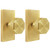 Felibat 2 Pack Gold Dummy Door Knob Interior,Bifold and Closet Door Knobs,Satin Brass Dummy Door Handles