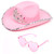 Funcredible Cowgirl Hat with Heart Glasses - Cowboy Hat with Tiara Crown - Halloween Cow Girl Costume Accessories - Fun Rodeo Party Hats and Goggles for Women, Girls and Kids (Pink)