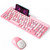 Bluetooth Keyboard and Mouse Wireless,Multi-Device Rechargeable Keyboard and Mouse Combo with Phone Holder (Bluetooth 5.0+3.0+2.4GHz) Quiet Ergonomic Compatible with Mac/Windows/iOS/Android (Pink)