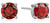 Amazon Essentials Sterling Silver Round Garnet Birthstone Stud Earrings (January)