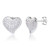 925 Sterling Silver Cubic Zirconia Pave Heart Stud Earrings