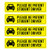 ImageNCraft (4 Pack Please Be Patient Student Driver Bumper Stickers 3 x 9 inch. Safety Sign Car Vehicle Reflective Bumper Stickers. Perfect for New Driver and Driving School! Made in USA! (Yellow)