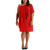 R&M Richards Womens Plus One Shoulder Cocktail and Party Dress Red 22W