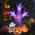 Halloween Inflatables Outdoor Decoration Ghost Halloween Inflatable Tree Halloween Blow up Pumpkin with Tombstone LED Light Built-in for Holiday Party Yard Decor 8FT High