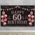 Trgowaul 60th Birthday Decorations for Women Rose Gold Birthday Backdrop Banner 5.9 X 3.6 Fts Happy Birthday Party Suppiles Photography Supplies Background Happy 60th Birthday Decoration