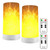 LED Flame Effect Light,4 Modes Fire Lights, USB Rechargable Candle Flame Table Lamp with Remote Contro& Timer Desk Lamp,LED Flame Lights for Garden Bar Camping Party Patio