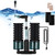 DXOPHIEX Aquarium Sponge Filter Fish Tank Sponge Filter with Ceramic Balls and Bio Filter Sponge, Submersible Aquarium Filter for 15-55 Gallon Fish Tank, Turtle Tank and Shrimp Tank