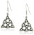 Amazon Collection Sterling Silver Oxidized Celtic Triquetra Trinity Knot Dangle Earrings