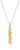 Amazon Collection womens Sterling Silver Genuine Citrine Four Stone Pendant Necklace, 18"
