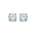 Amazon Essentials Sterling Silver Round Aquamarine Birthstone Stud Earrings (March)