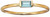 Amazon Collection 18K Yellow Gold Plated Sterling Silver Created Aquamarine March Fashion Stackable Ring, Size 7