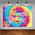 Lofaris Tie-Dye Birthday Party Backdrop 60's Hippie Theme Happy Birthday Background Groovy Sign Rainbow Birthday Decorations Cake Table Banner Supplies 5x3ft