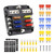 Tiooka 6 Way Fuse Block 12 Volt Waterproof Marine Fuse Box with LED Warning Indicator Damp-Proof Cover for Car Marine RV Truck DC 12-24V with 6 Circuits Fuses Included