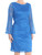 Alfani Womens Lace Sheath Shift Dress, Blue, 8