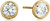 Amazon Essentials Yellow Gold Plated Sterling Silver AAA Cubic Zirconia Bezel Stud Earrings (6mm)