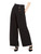 Alfani Womens Button High Rise Wide Leg Pants Black M