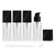 Wresty 4 Pack Liquid Foundation Bottle Square Clear Glass Lotion Pump Bottles Cosmetic Cream Dispenser Bottle Travel Essential Oils Emulsion Essence Container (30ml/1oz)