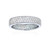Sterling Silver Cubic Zirconia 3 Row Pave Eternity Band Rings