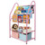 aboxoo Children's Bookshelf Freestanding Corner Metal Bookcase 5-Tiers Pink 25 in for Kid's Room Storage Pink Girls Women Stable Bookcase Bookstore Living Bed Room Library Book for Small Place