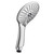 Westbrass HS5601-26 Round Thin 5-Function Adjustable Spray Hand Shower, Polished Chrome