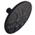 Westbrass SH5700-62 6" Round Thin 6-Function Adjustable Spray Shower Head, Matte Black