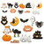 Halloween Wooden Ornaments, 60Pcs Unfinished Blank Wood Cutouts Embellishments Hanging Ornament for Halloween Decorations, Kids Crafts DIY Supplies