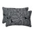 Pillow Perfect Outdoor/Indoor Talia Noir Lumbar Pillows, 11.5" x 18.5", Black 2 Count
