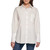 DKNY Women's Casual Oversized Buttonup Top, Linen/White