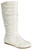 Wells Collection Womens Boots Soft Slouchy Flat to Low Heel Under Knee High, White, 10