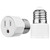 3 Prong Outlet Light Socket Adapter,E26/ E27 3 Prong Light Socket to Plug Adapter,Screw in Outlet Socket,E26 Light Bulb to Outlet Socket Converter, Light Socket Adapter for 3 Prong/2 Prong Convert (2)