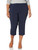 Briggs New York Womens Plus-Size Pull On Capri Pocket Casual Pants, Navy, 16 Plus