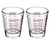 Shot Glasses Measuring cup Liquid Heavy Glass Wine Glass Espresso Shot Glass-Incremental Measurement 1oz, 6 Tsp, 2 Tbs, 30ml (2 pack-red)