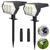 OOTDAY Solar Spot Lights Outdoor, 108 LEDs Landscape Spotlights, Super Bright Light with 4 Modes, IP65 Waterproof Solar Powered Wall Lights for Garden Yard Driveway Walkway, WHPG001AB, Black, 2 Pack