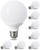 8 Pack Daylight LED Globe Light Bulbs for Bathroom, 120V 60 Watt Eqv., E26 Medium Base, Non-Dimmable Vanity Light Bulbs Round, 5000K Bright G25 LED Bulb Over Mirror