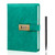 WEMATE Diary with Lock, A5 PU Leather Journal with Lock 240 Pages, Lock Journal Password Notebook with Pen & Gift Box, Lock Diary for Men and Women, 8.6x5.8in Green