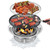 Panghuhu88 Korean BBQ Grill,Portable Household Charcoal Barbecue Grill, Non-stick Round Carbon Barbecue Grill with Insulation Pad Camping Grill Stove for Outdoor and Picnic