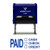 PAID CASH CHECK CREDIT Self Inking Rubber Stamp (Blue Ink) - Large