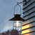 Solar Lanterns Outdoor Hanging Metal Vintage Lantern Warm White Solar Lights lamp Waterproof Edison Bulb Design for Pathway Garden Patio Yard Tree Decoration (1 Pack Black)