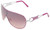 Rocawear Women's R452 Metal UV Protective Vented Temple Shield Sunglasses Gifts for Women with Flair 65 mm, Silver & Pink, mm US