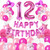 Happy 12th Birthday Party Decorations Pink Latex,Rose Red Latex and Sequin Balloons Happy Birthday Banner Foil Number Balloons and More for 12 Years Old Birthday Party Supplies (colorpartyland)