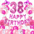 Happy 38th Birthday Party Decorations Pink Latex,Rose Red Latex and Sequin Balloons Happy Birthday Banner Foil Number Balloons and More for 38 Years Old Birthday Party Supplies (colorpartyland)